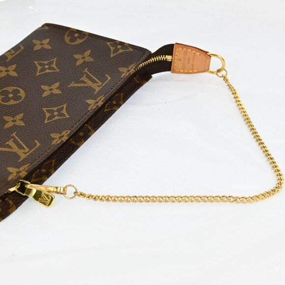 Authentic LOUIS VUITTON Monogram Bucket PM Pouch with Chain bsj288-112725 - Picture 4 of 13